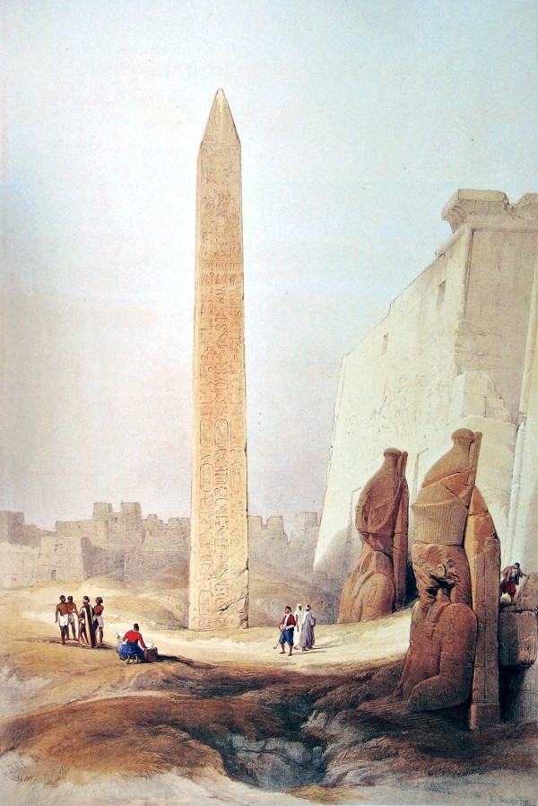 Obelisk at Luxor 1838 by David Roberts